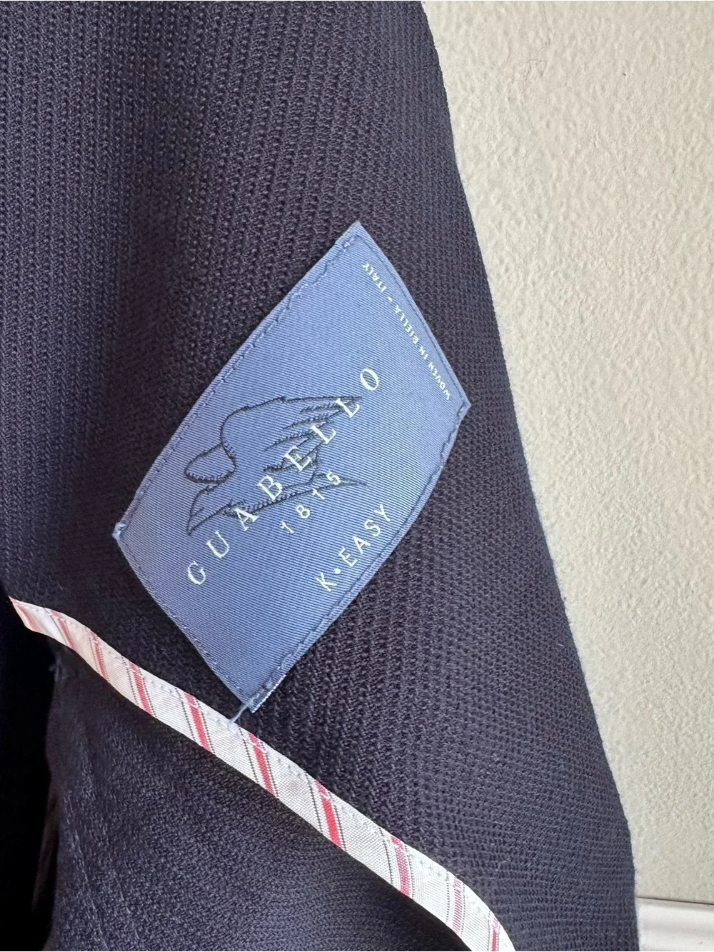 TailoRed Guabello K Easy Wool Knit Navy Blue Blazer Sport Coat​